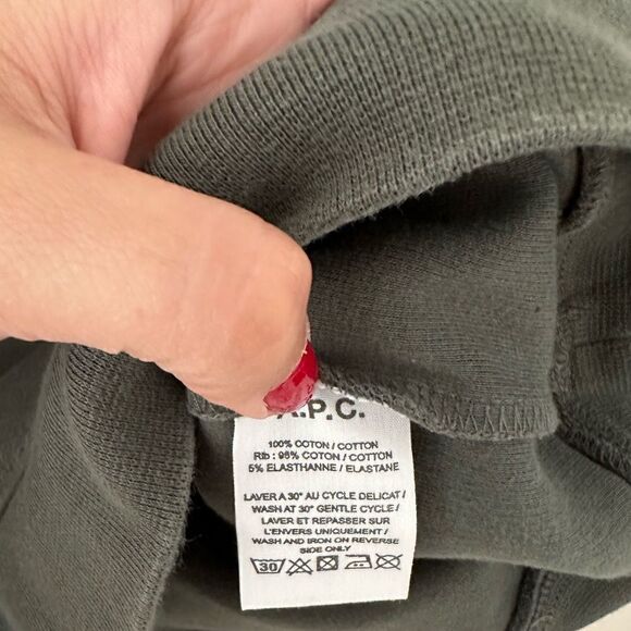 A.P.C. Logo Stripe Hooded Sweatshirt Sz. XS - Picture 6 of 8